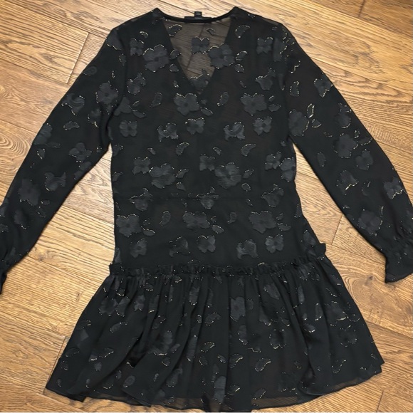 AllSaints Alia Flora Drop Waist Dress - Picture 12 of 16